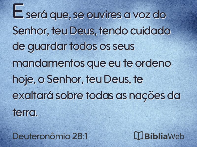 Deuteronômio 28:1 em imagem para compartilhar