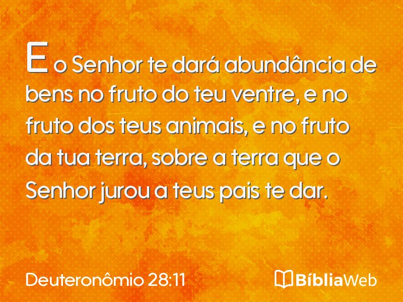 Deuteronômio 28:11 em imagem para compartilhar