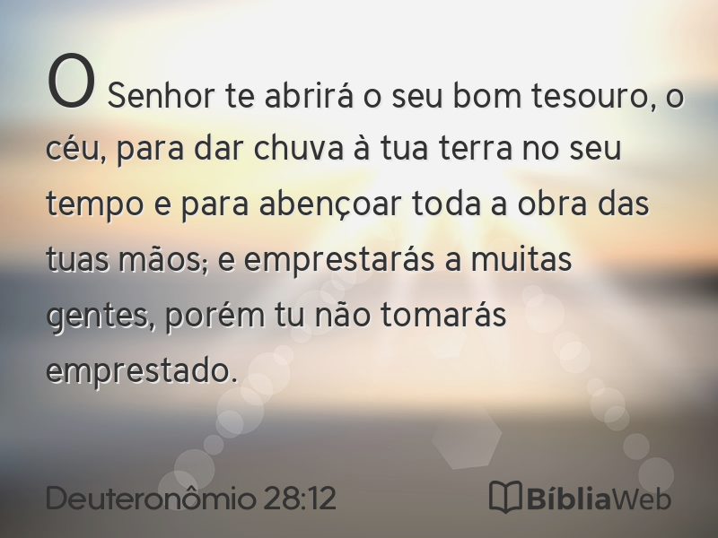 Deuteronômio 28:12 em imagem para compartilhar