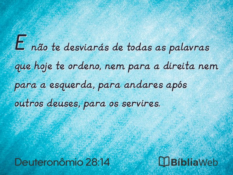 Deuteronômio 28:14 em imagem para compartilhar