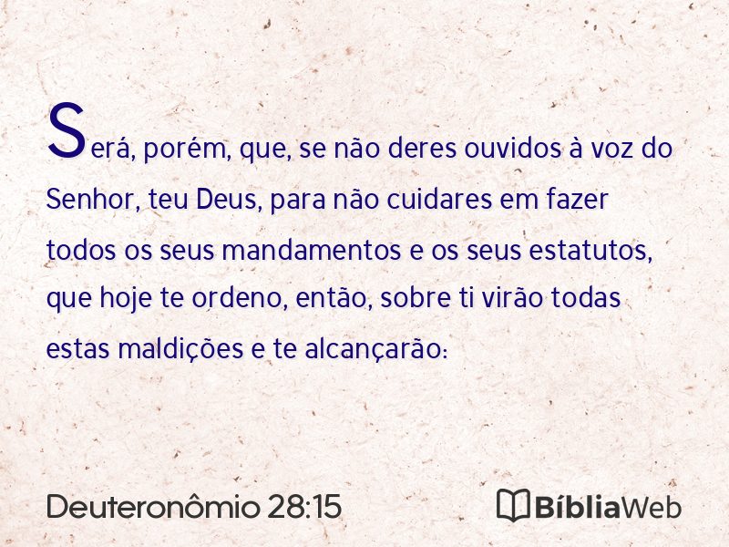 Deuteronômio 28:15 em imagem para compartilhar