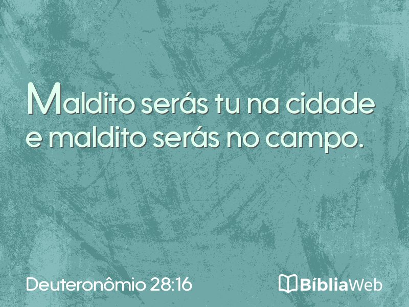 Deuteronômio 28:16 em imagem para compartilhar