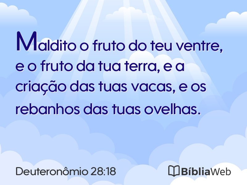 Deuteronômio 28:18 em imagem para compartilhar