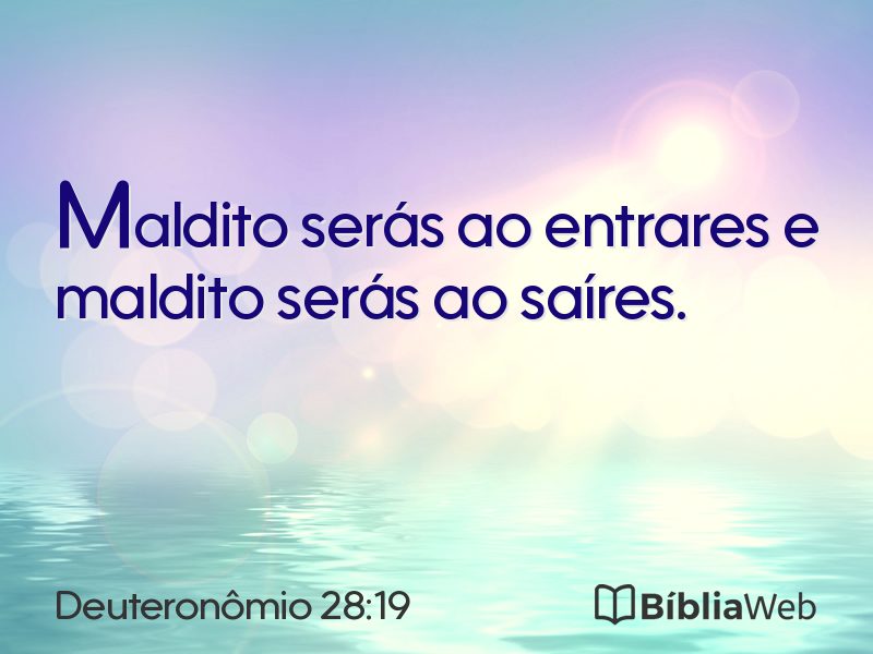 Deuteronômio 28:19 em imagem para compartilhar