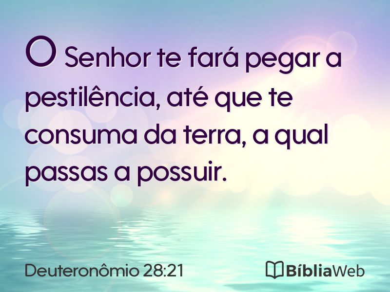 Deuteronômio 28:21 em imagem para compartilhar