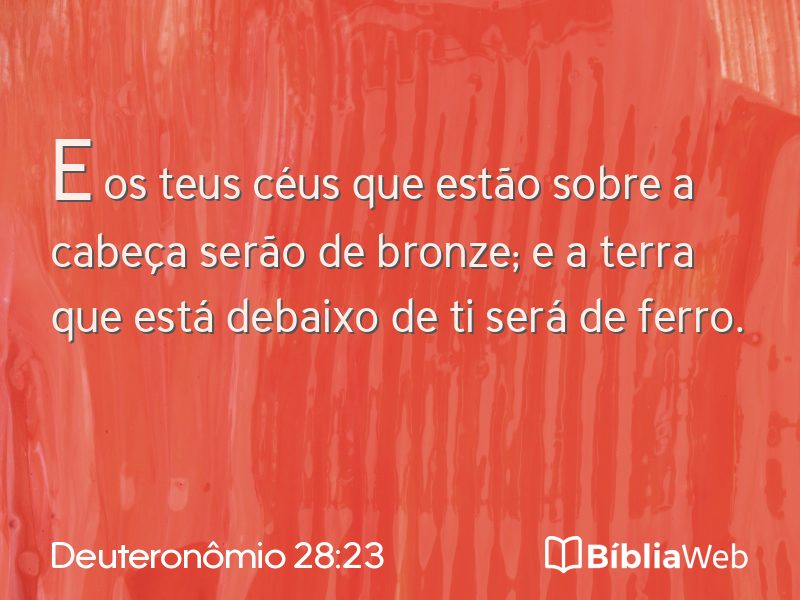 Deuteronômio 28:23 em imagem para compartilhar