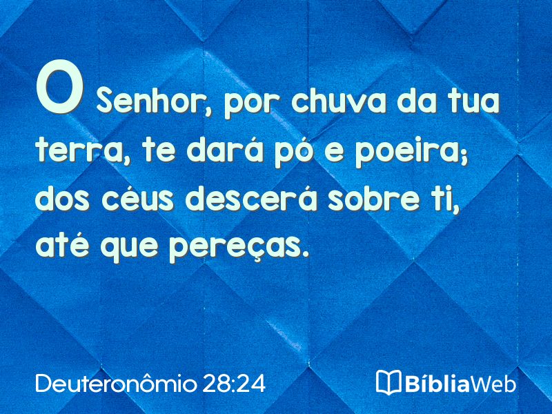 Deuteronômio 28:24 em imagem para compartilhar