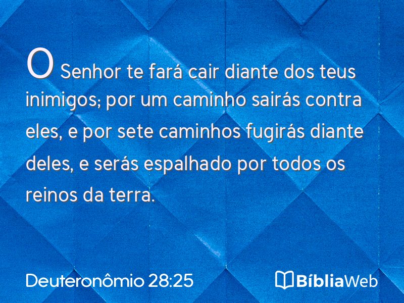 Deuteronômio 28:25 em imagem para compartilhar