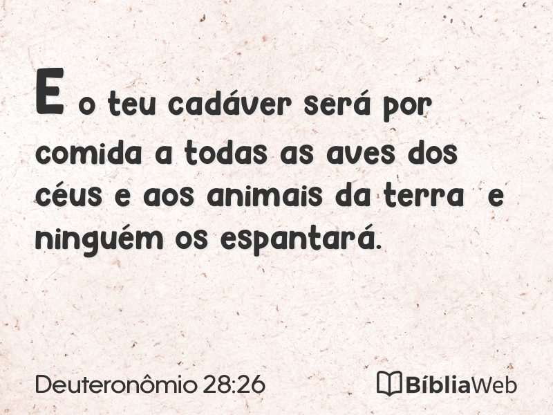 Deuteronômio 28:26 em imagem para compartilhar