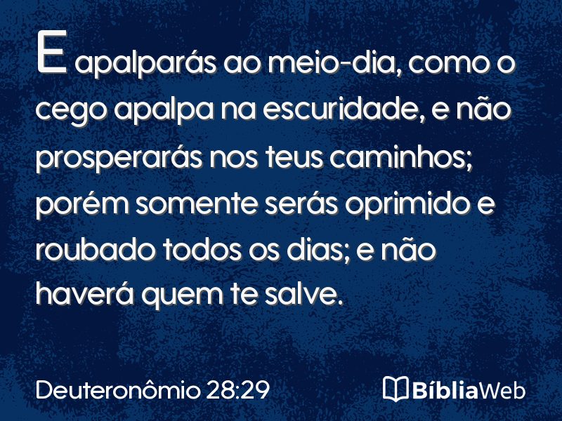 Deuteronômio 28:29 em imagem para compartilhar