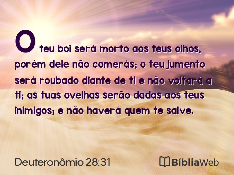 Deuteronômio 28:31 em imagem para compartilhar