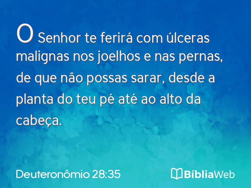 Deuteronômio 28:35 em imagem para compartilhar