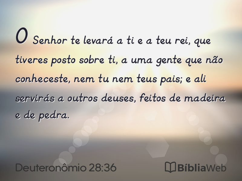 Deuteronômio 28:36 em imagem para compartilhar