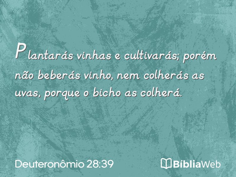 Deuteronômio 28:39 em imagem para compartilhar