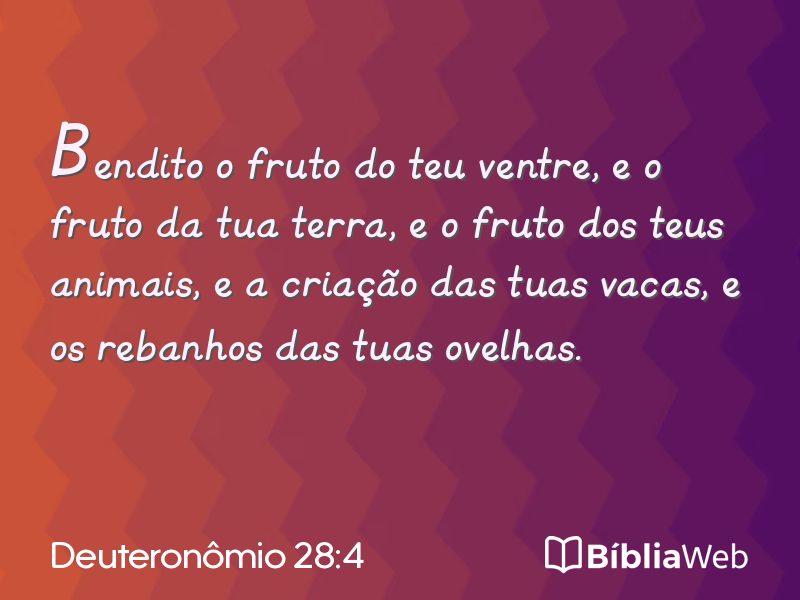 Deuteronômio 28:4 em imagem para compartilhar