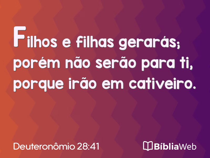 Deuteronômio 28:41 em imagem para compartilhar