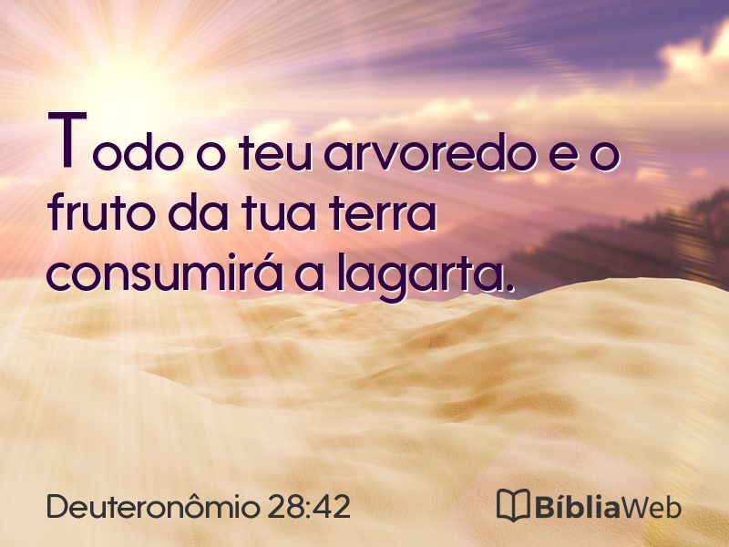 Deuteronômio 28:42 em imagem para compartilhar