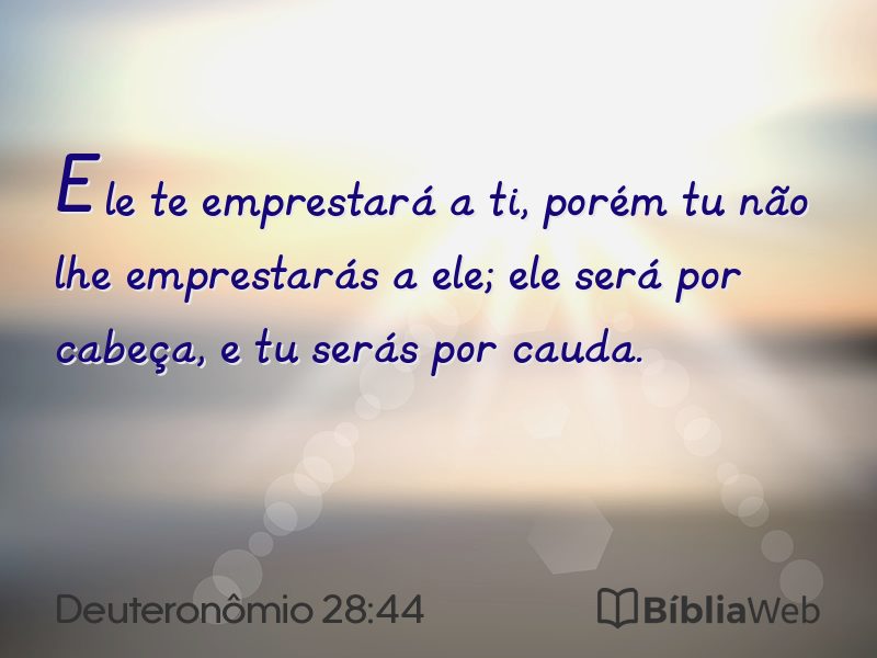 Deuteronômio 28:44 em imagem para compartilhar
