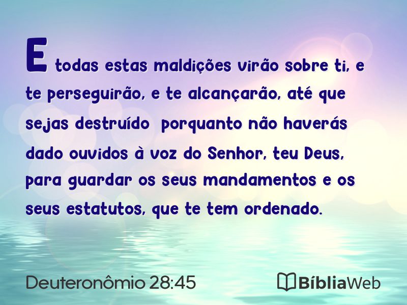 Deuteronômio 28:45 em imagem para compartilhar
