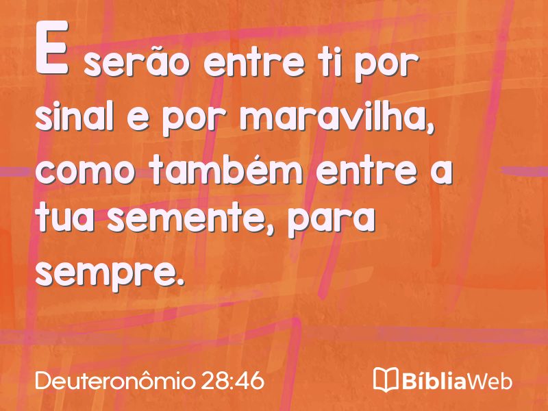 Deuteronômio 28:46 em imagem para compartilhar