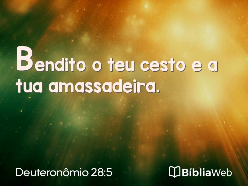Deuteronômio 28:5 em imagem para compartilhar