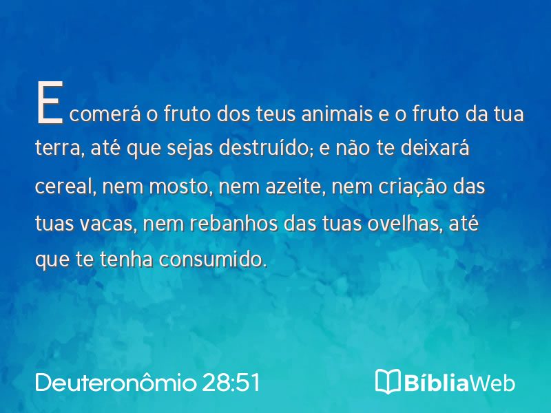 Deuteronômio 28:51 em imagem para compartilhar