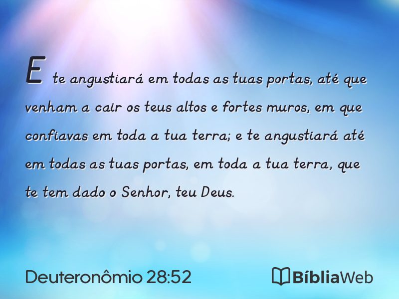 Deuteronômio 28:52 em imagem para compartilhar