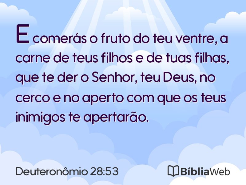 Deuteronômio 28:53 em imagem para compartilhar