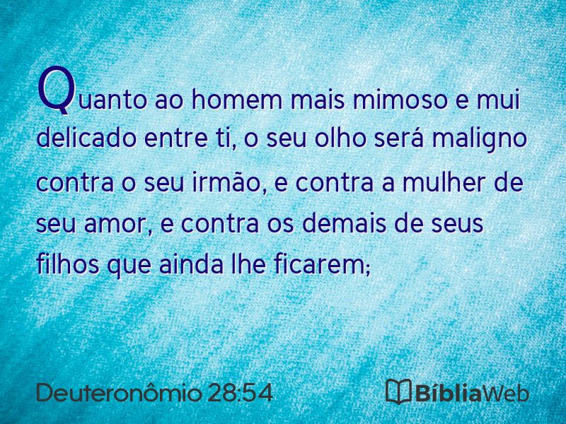Deuteronômio 28:54 em imagem para compartilhar