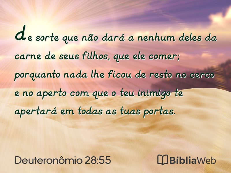 Deuteronômio 28:55 em imagem para compartilhar