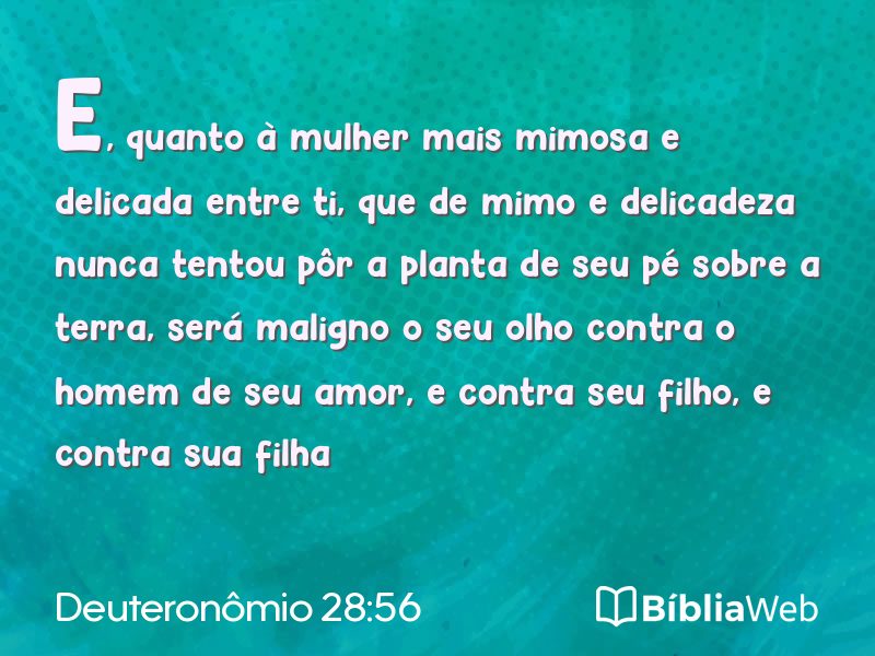Deuteronômio 28:56 em imagem para compartilhar