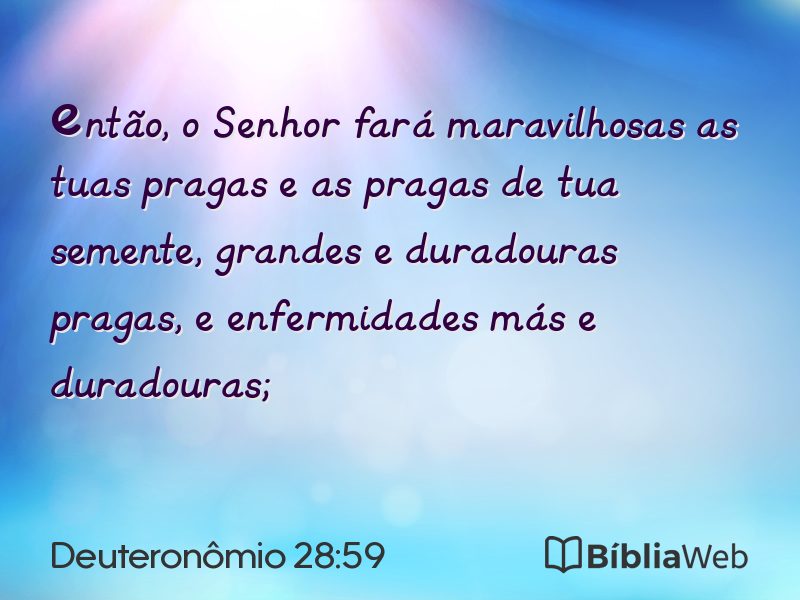 Deuteronômio 28:59 em imagem para compartilhar