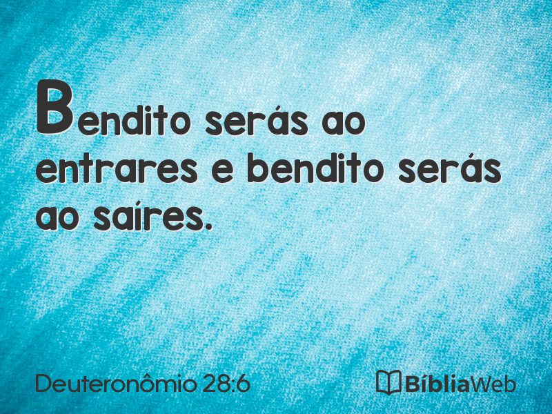 Deuteronômio 28:6 em imagem para compartilhar