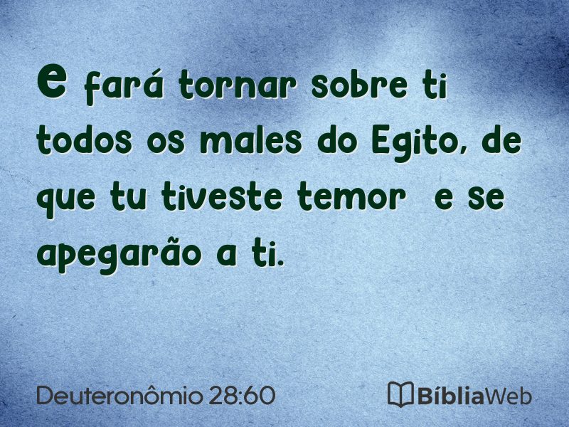 Deuteronômio 28:60 em imagem para compartilhar
