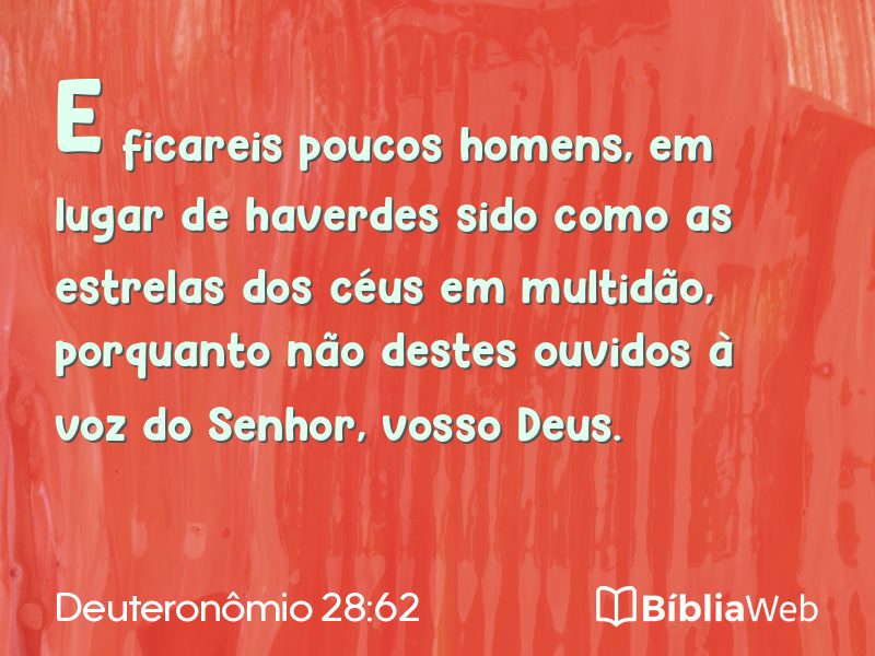 Deuteronômio 28:62 em imagem para compartilhar