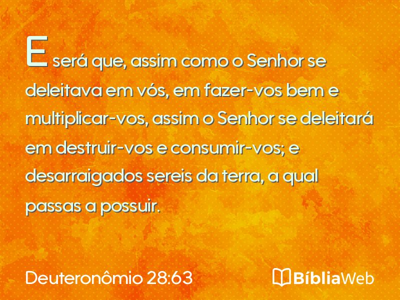Deuteronômio 28:63 em imagem para compartilhar