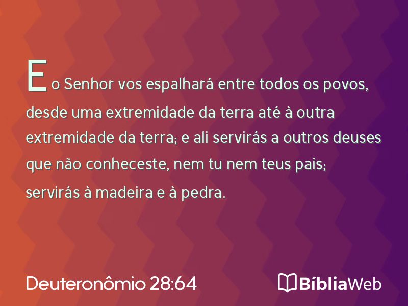 Deuteronômio 28:64 em imagem para compartilhar