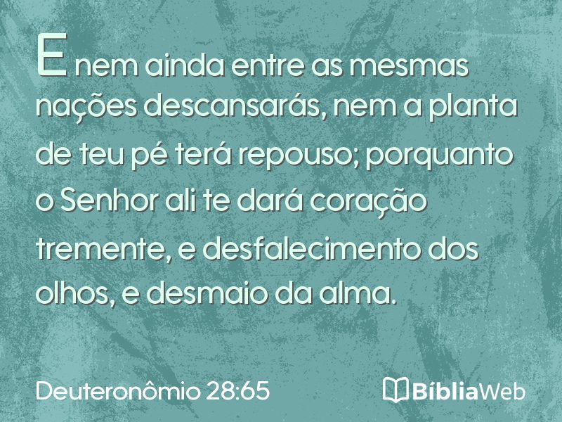 Deuteronômio 28:65 em imagem para compartilhar
