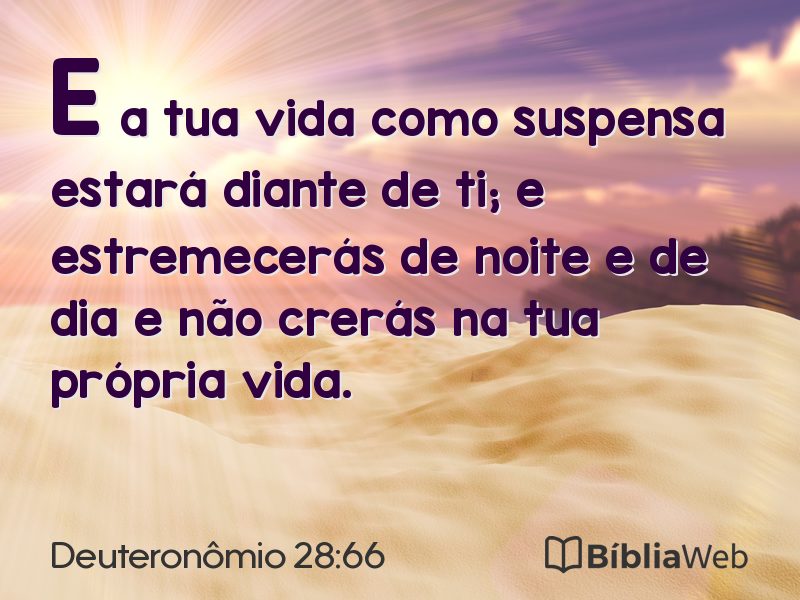 Deuteronômio 28:66 em imagem para compartilhar