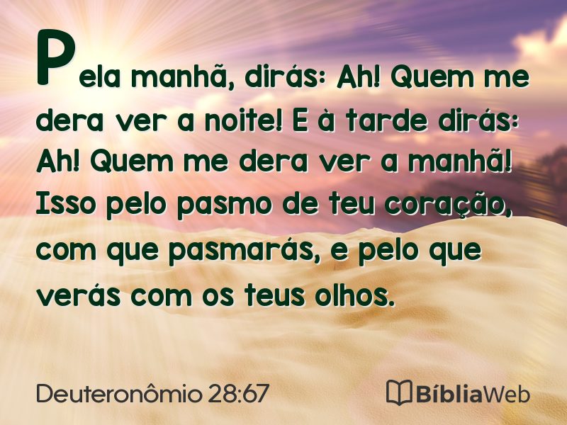 Deuteronômio 28:67 em imagem para compartilhar