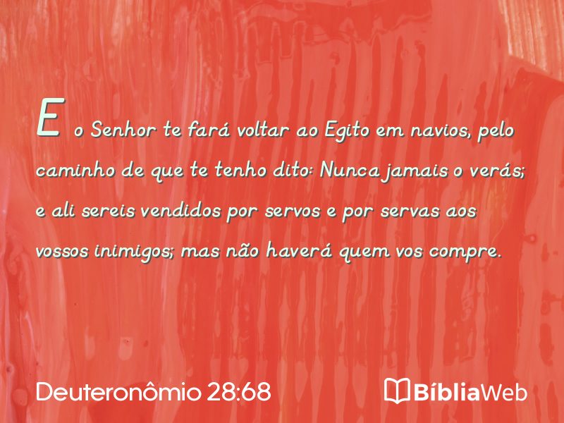 Deuteronômio 28:68 em imagem para compartilhar