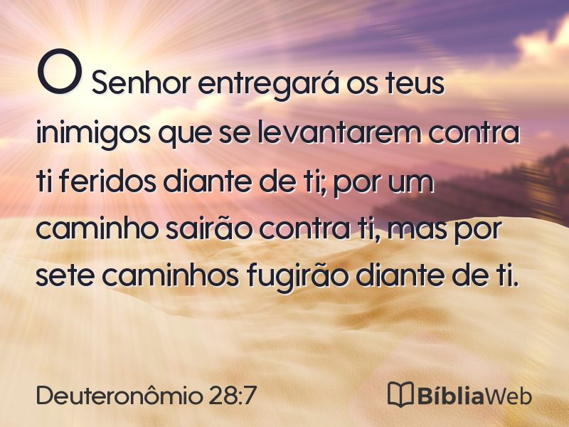 Deuteronômio 28:7 em imagem para compartilhar