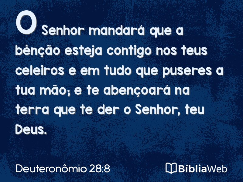 Deuteronômio 28:8 em imagem para compartilhar