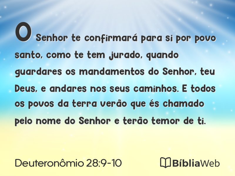 Deuteronômio 28:9-10 em imagem para compartilhar