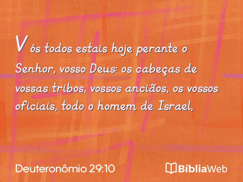Deuteronômio 29:10 em imagem para compartilhar