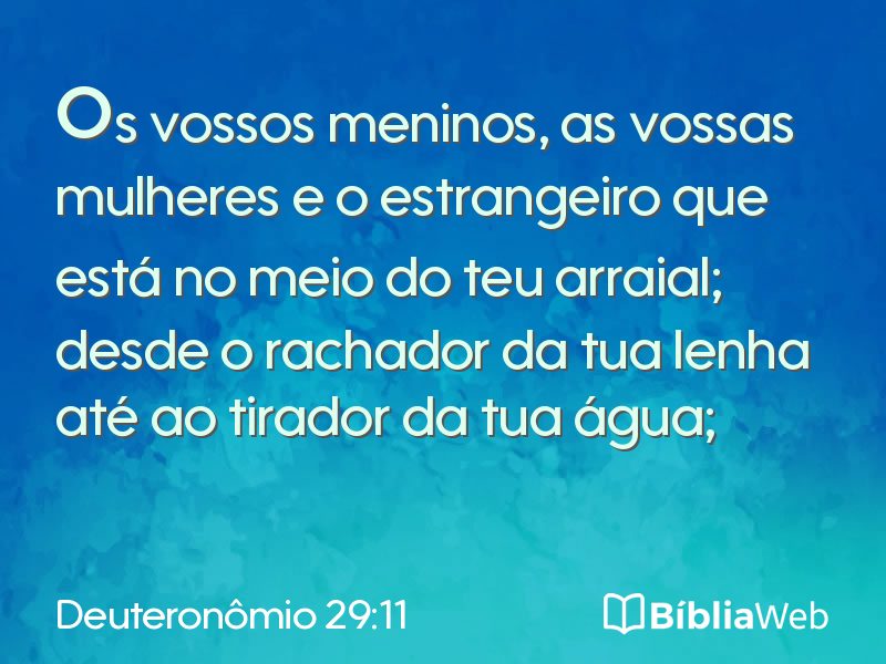 Deuteronômio 29:11 em imagem para compartilhar