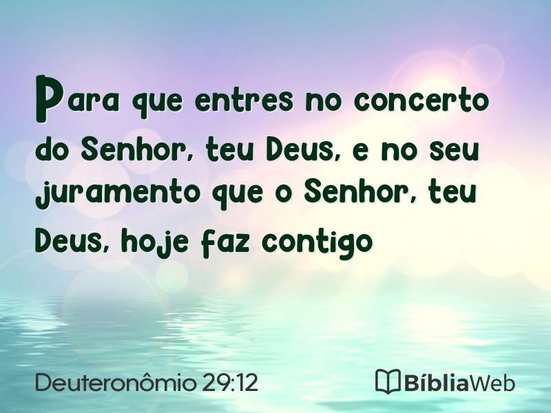 Deuteronômio 29:12 em imagem para compartilhar