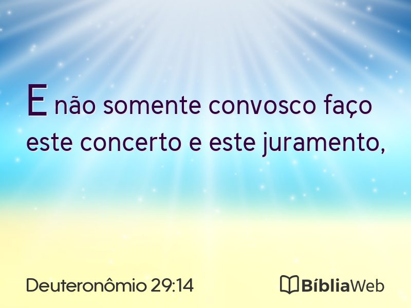 Deuteronômio 29:14 em imagem para compartilhar
