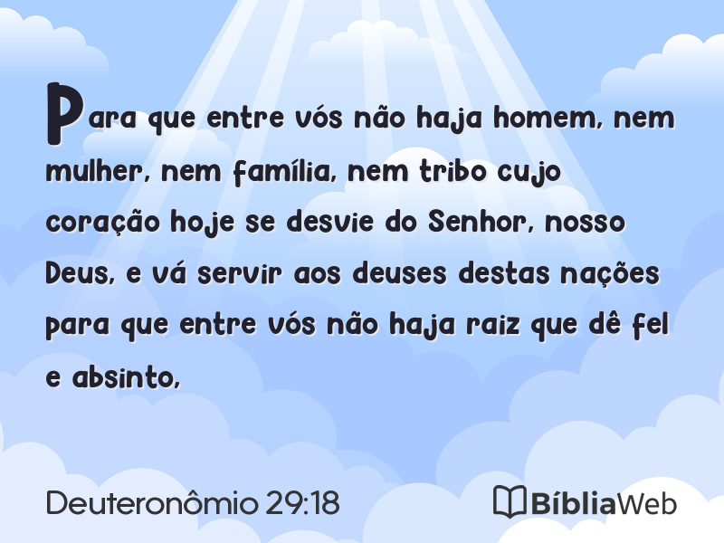 Deuteronômio 29:18 em imagem para compartilhar