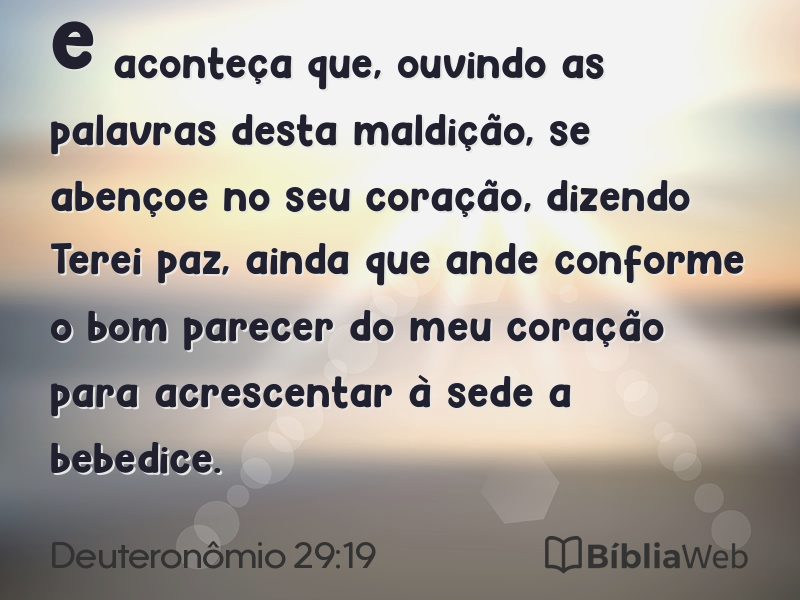 Deuteronômio 29:19 em imagem para compartilhar